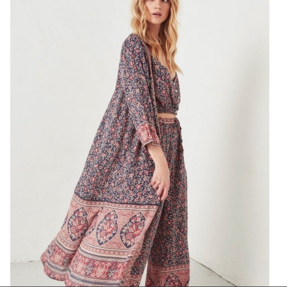 Spell Jackets & Blazers - Spell & The Gypsy Collective Jasmine Duster Kimono Boho Floral Maxi Cardigan S/M